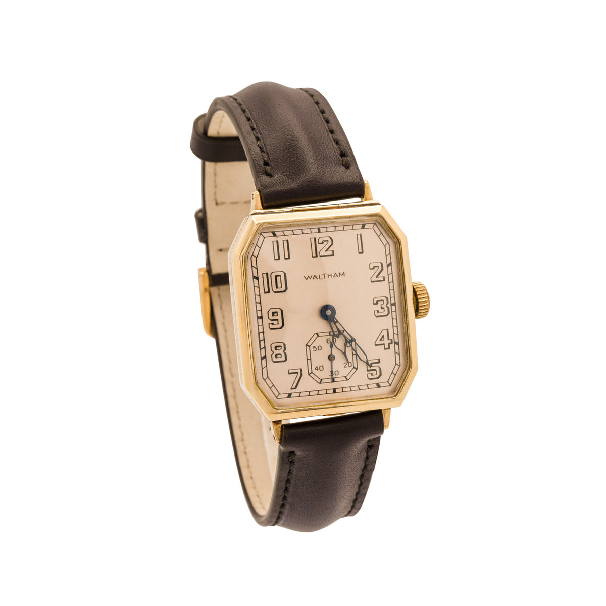 Waltham Yellow Gold Art Deco Mens Wristwatch – image 2