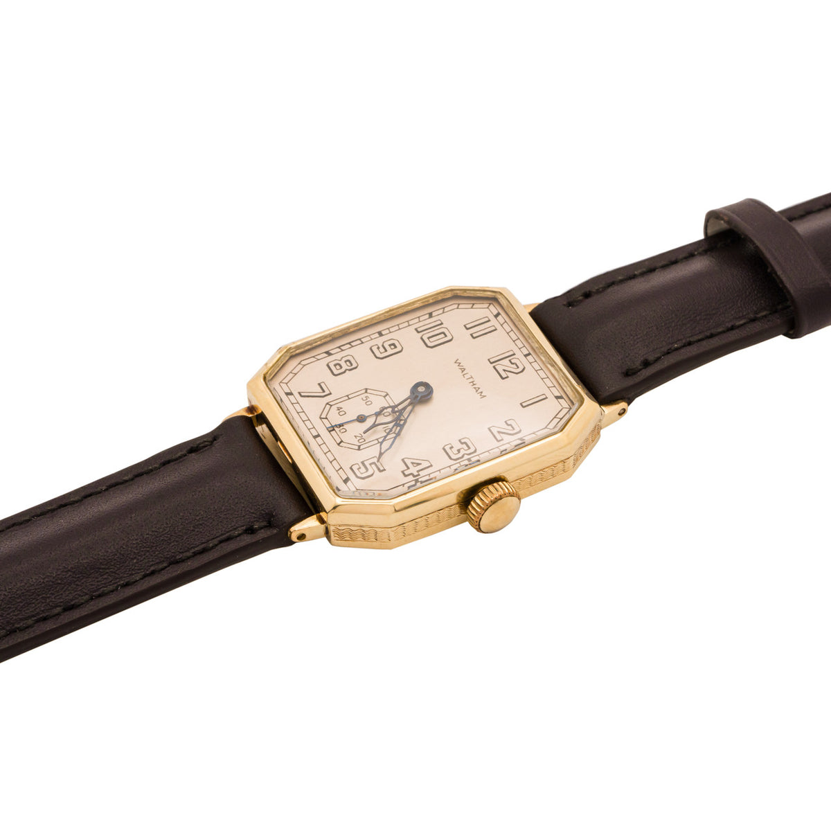 Waltham Yellow Gold Art Deco Mens Wristwatch – image 4