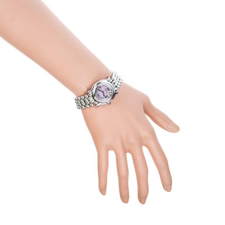 Chopard Stainless Steel Happy Diamond Ladies Wristwatch – image 8
