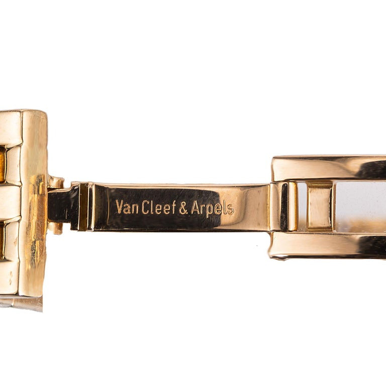 Van Cleef &amp; Arpels Ladies Diamond Emerald Yellow Gold Wristwatch – image 6