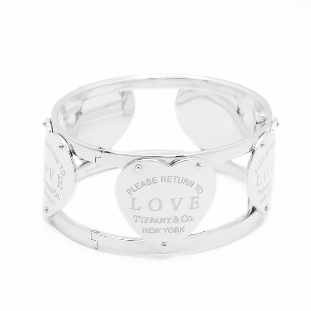 Tiffany & Co Sterling Silver Return To Tiffany Heart Bangle Bracelet