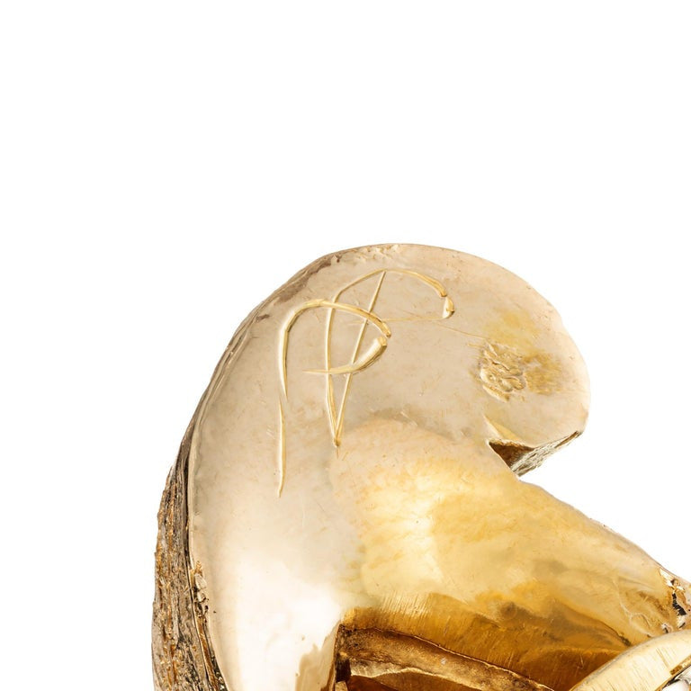 6.00 Carat Citrine Gold textured Cufflinks – image 7