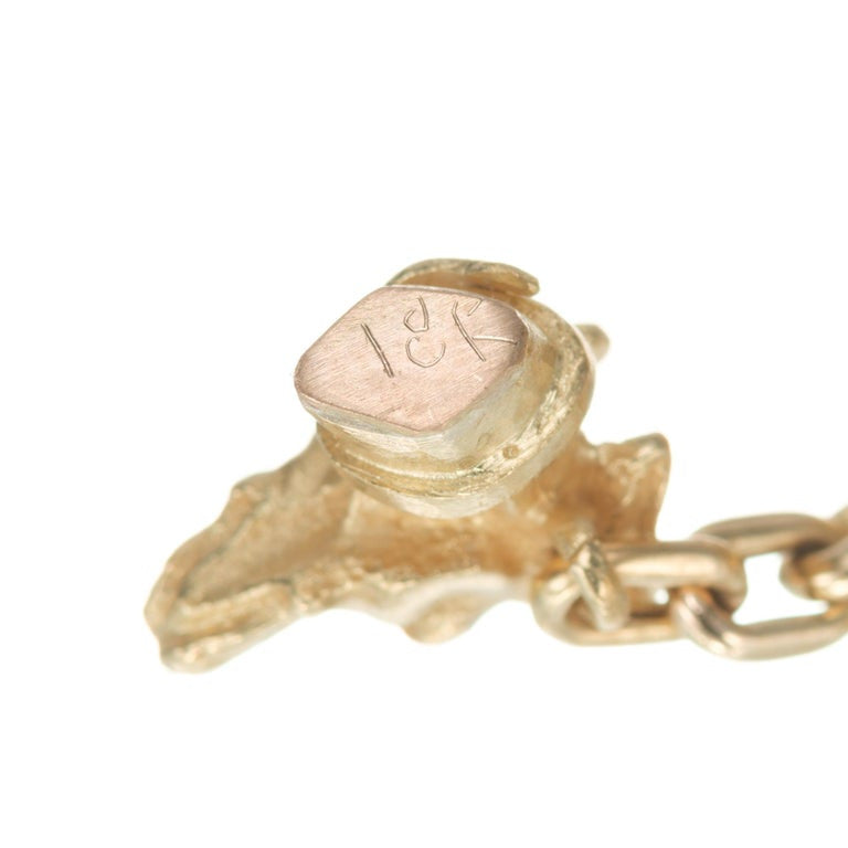 18k Yellow Gold Doberman Dog Double Sided Cufflinks – image 5