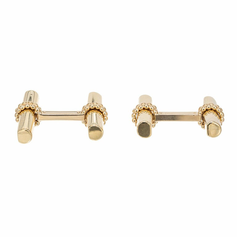 186.00 Carat Multi Color Gemstone Yellow Gold Interchangeable Cufflinks – image 4