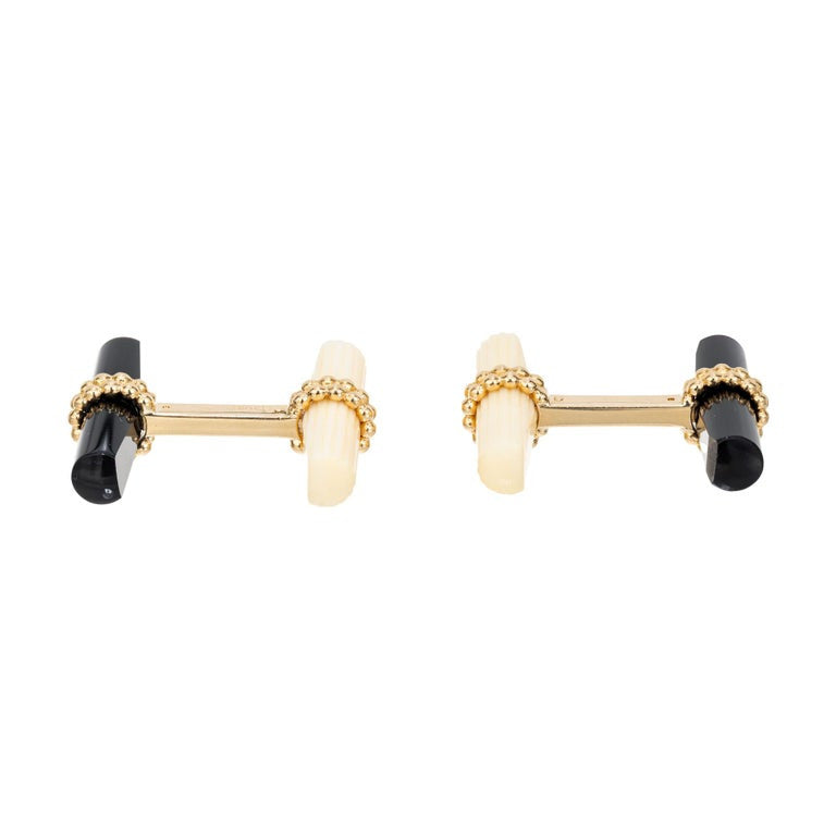 186.00 Carat Multi Color Gemstone Yellow Gold Interchangeable Cufflinks – image 6