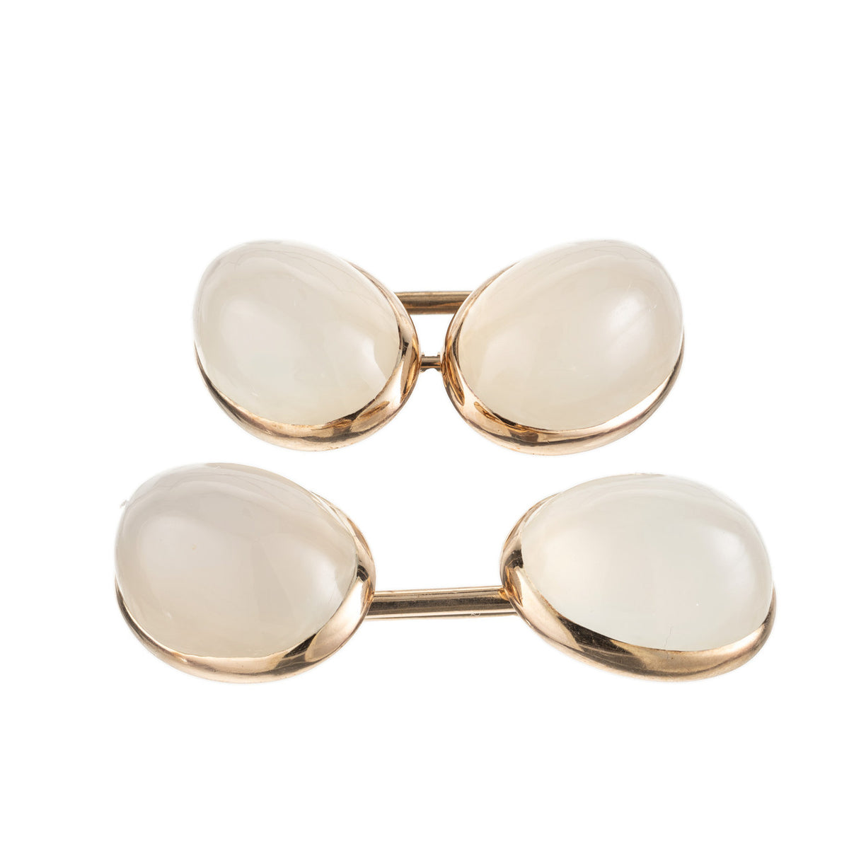 Moonstone Rose Gold Double Sided Cufflinks