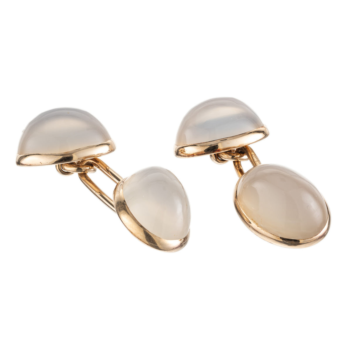 Moonstone Rose Gold Double Sided Cufflinks – image 2