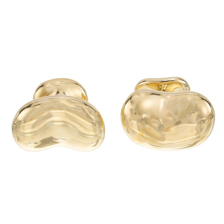 Tiffany & Co Elsa Peretti Yellow Gold Bean Cufflinks – image 2