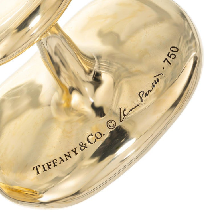Tiffany & Co Elsa Peretti Yellow Gold Bean Cufflinks – image 6