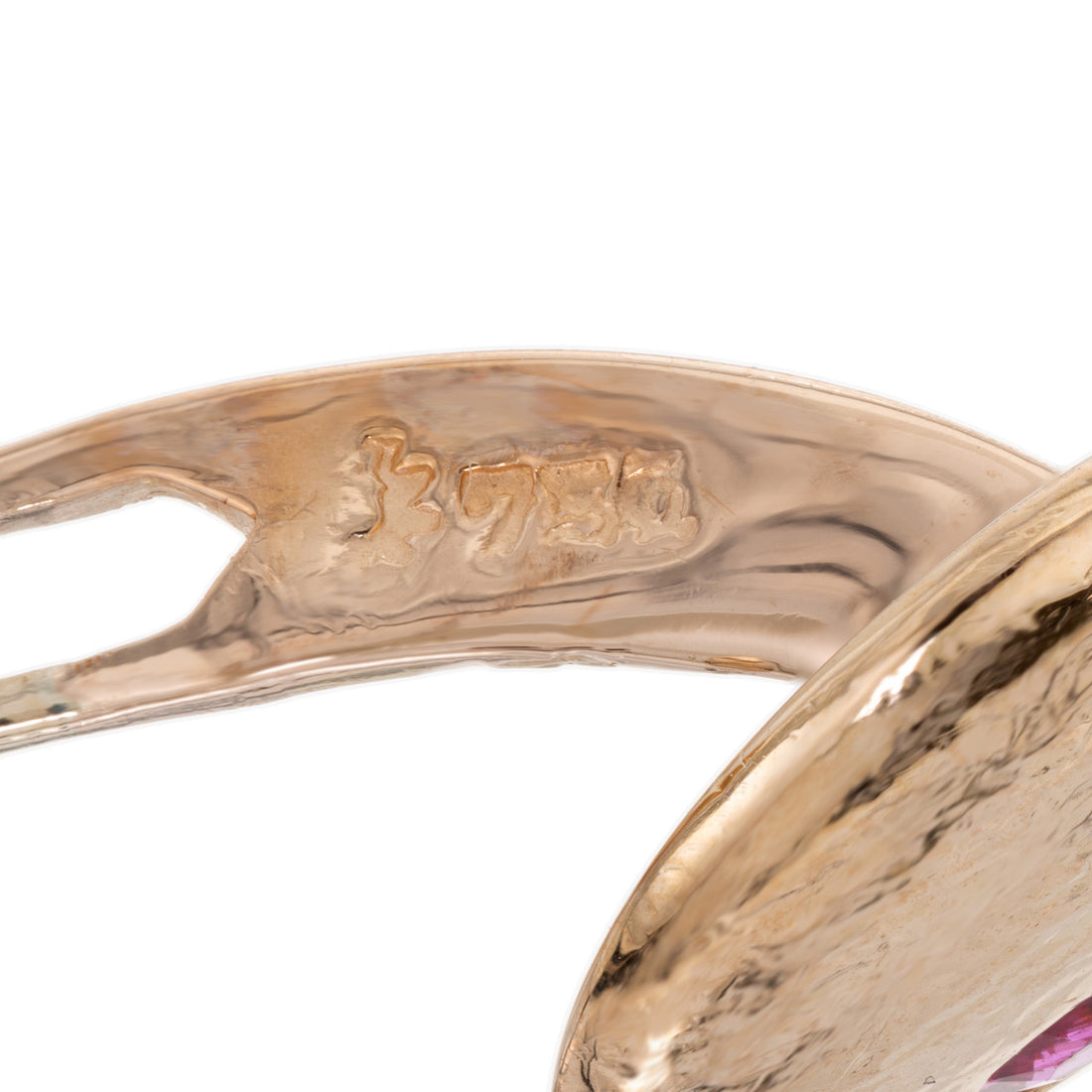 .30 Carat Ruby Yellow Gold Cufflinks – image 4