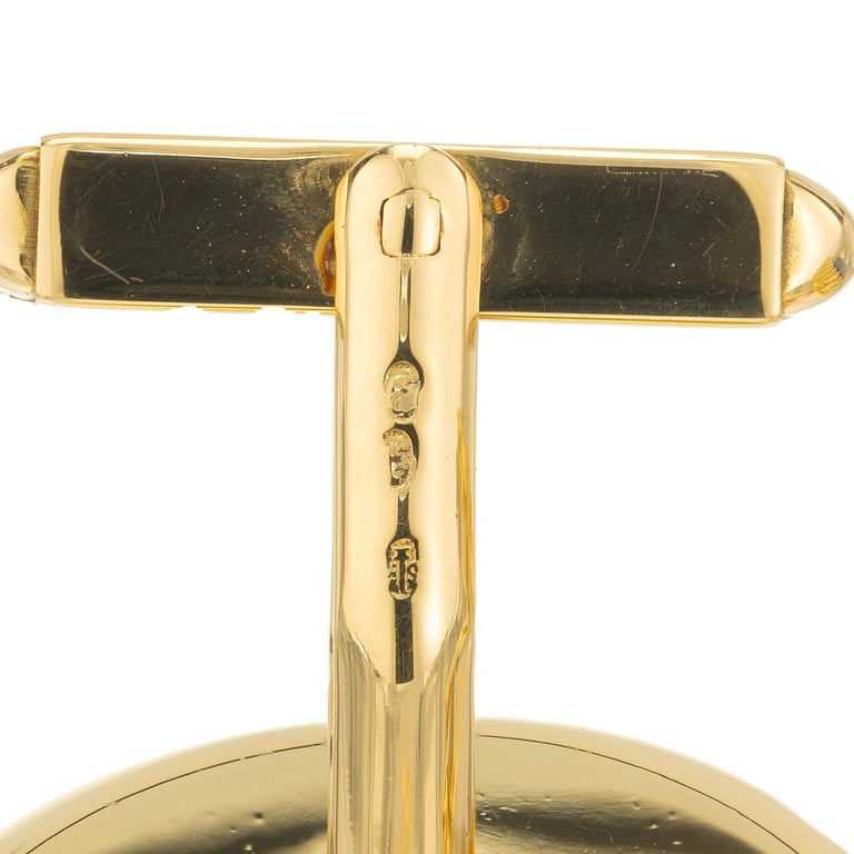 GIA Certified Lapis Lazuli Yellow Gold Cufflinks – image 6
