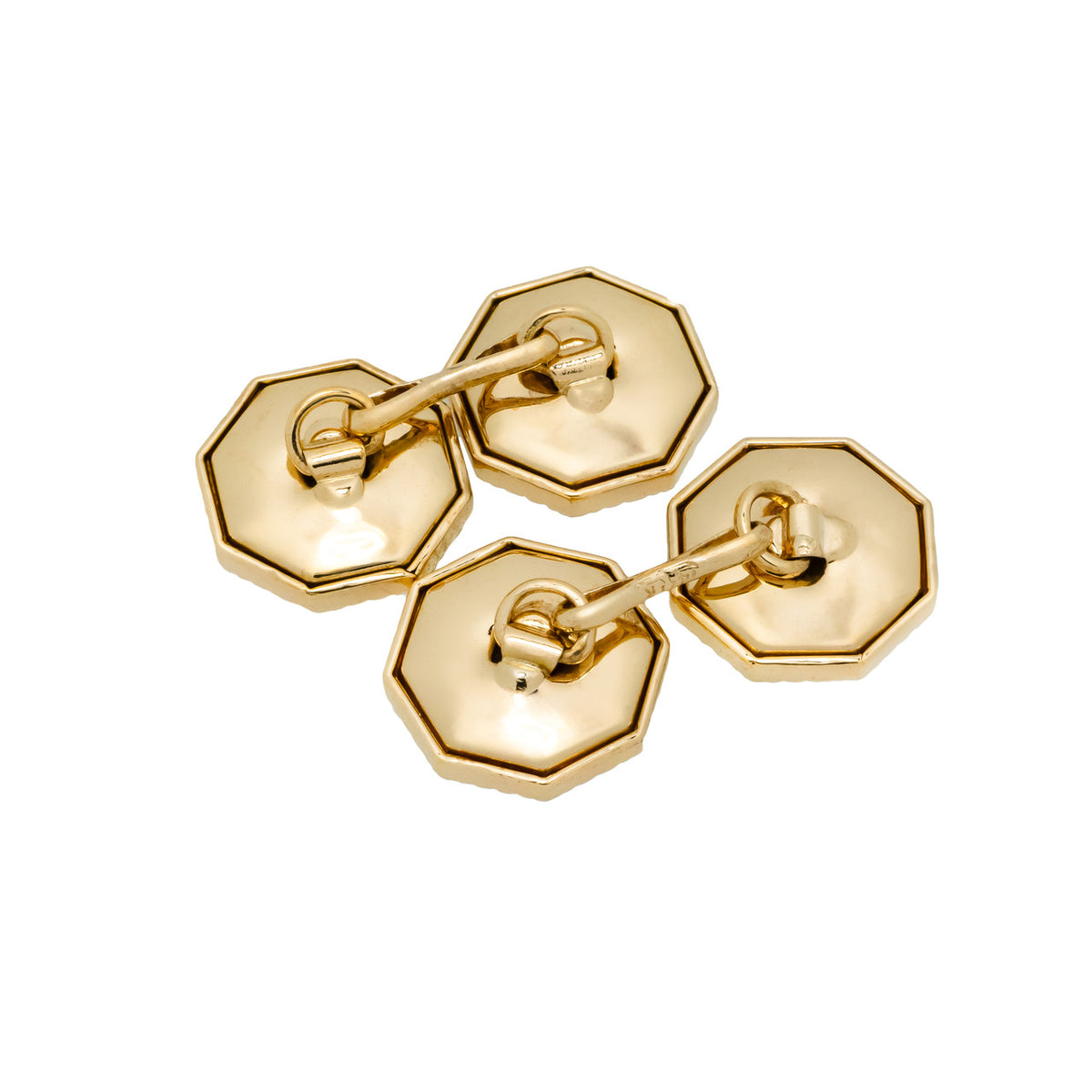 .12 Carat Diamond Onyx Platinum Double Sided Cufflinks – image 4