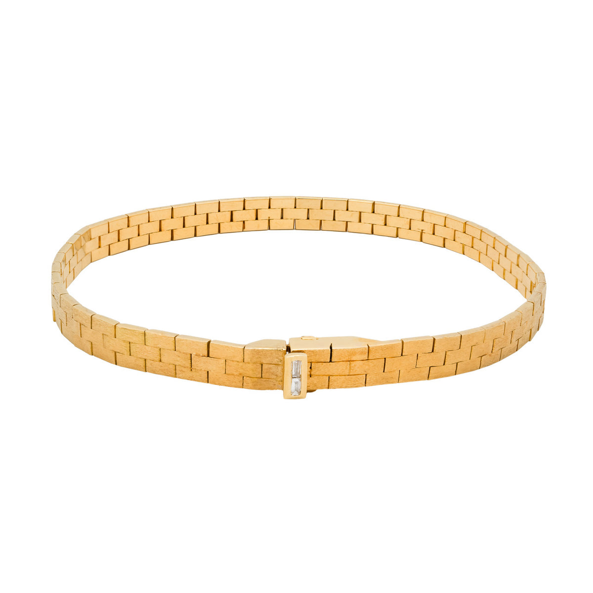 Yellow Gold Brush Finish Bracelet