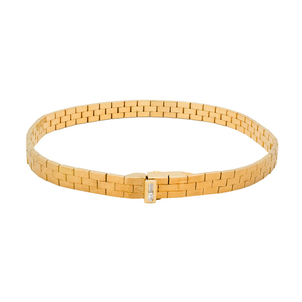 Yellow Gold Brush Finish Bracelet