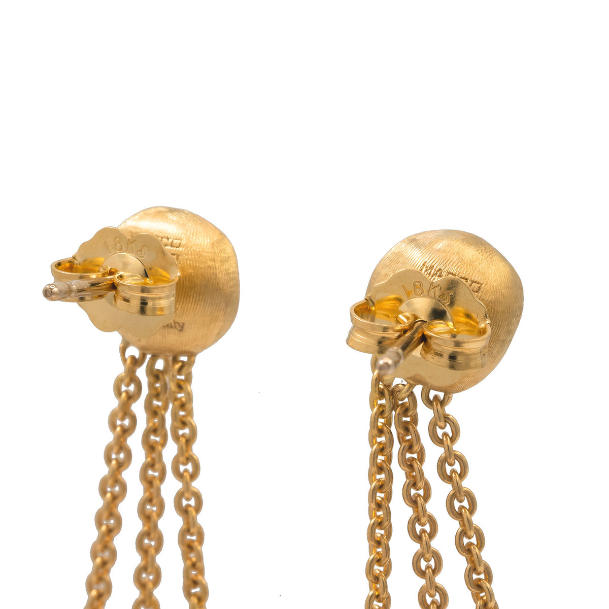 Marco Bicego Yellow Gold Textured Dangle Drop Earrings – image 3
