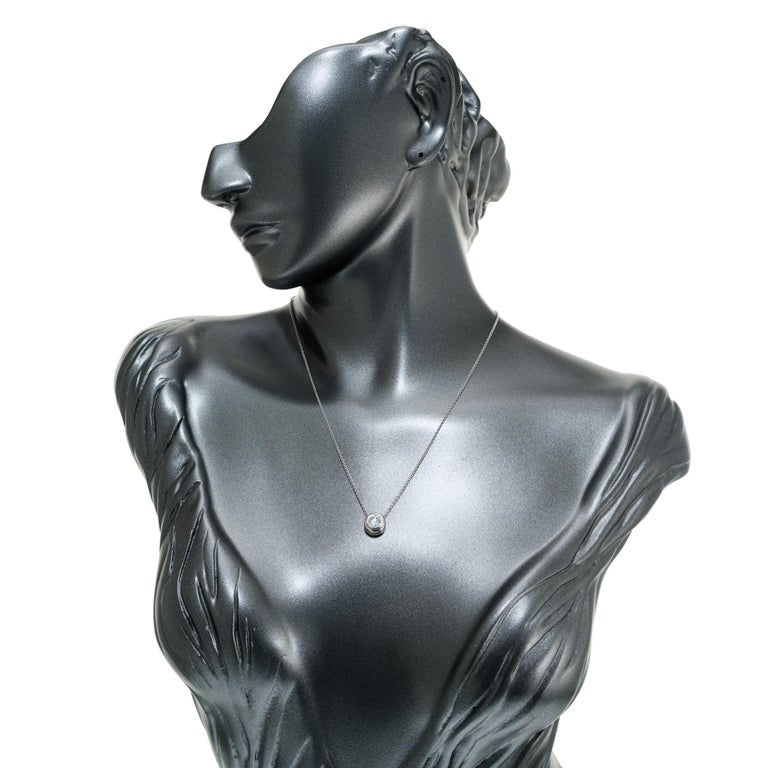.72 Carat Diamond Round Brilliant Cut White Gold Slide Pendant Necklace – image 7