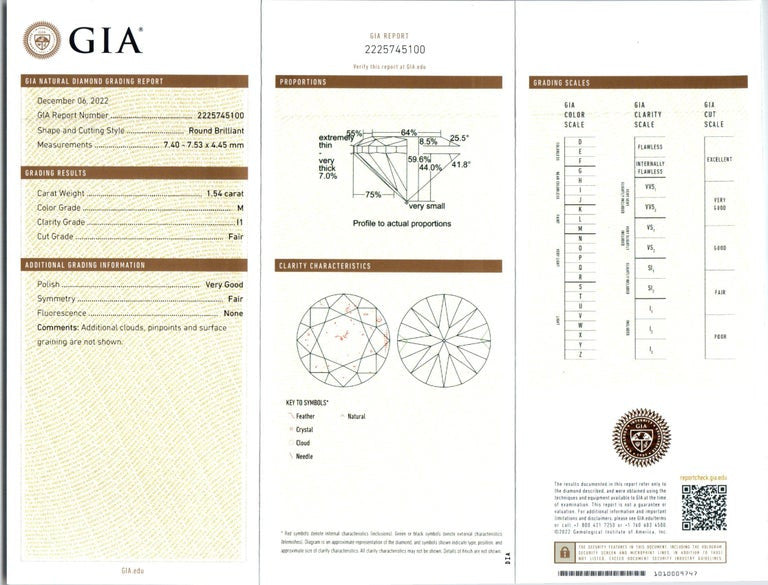 GIA Certified 1.54 Carat Diamond Baguette 14k White Gold Three-Stone Engagement Ring – image 3