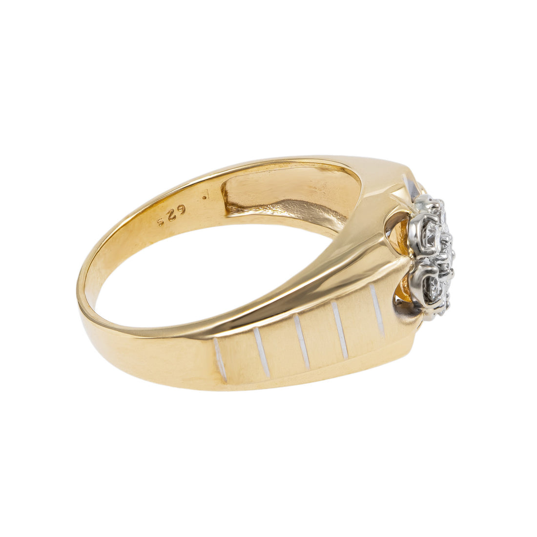 .50 Carat Diamond Two Tone Gold Mens Cluster Ring – image 4