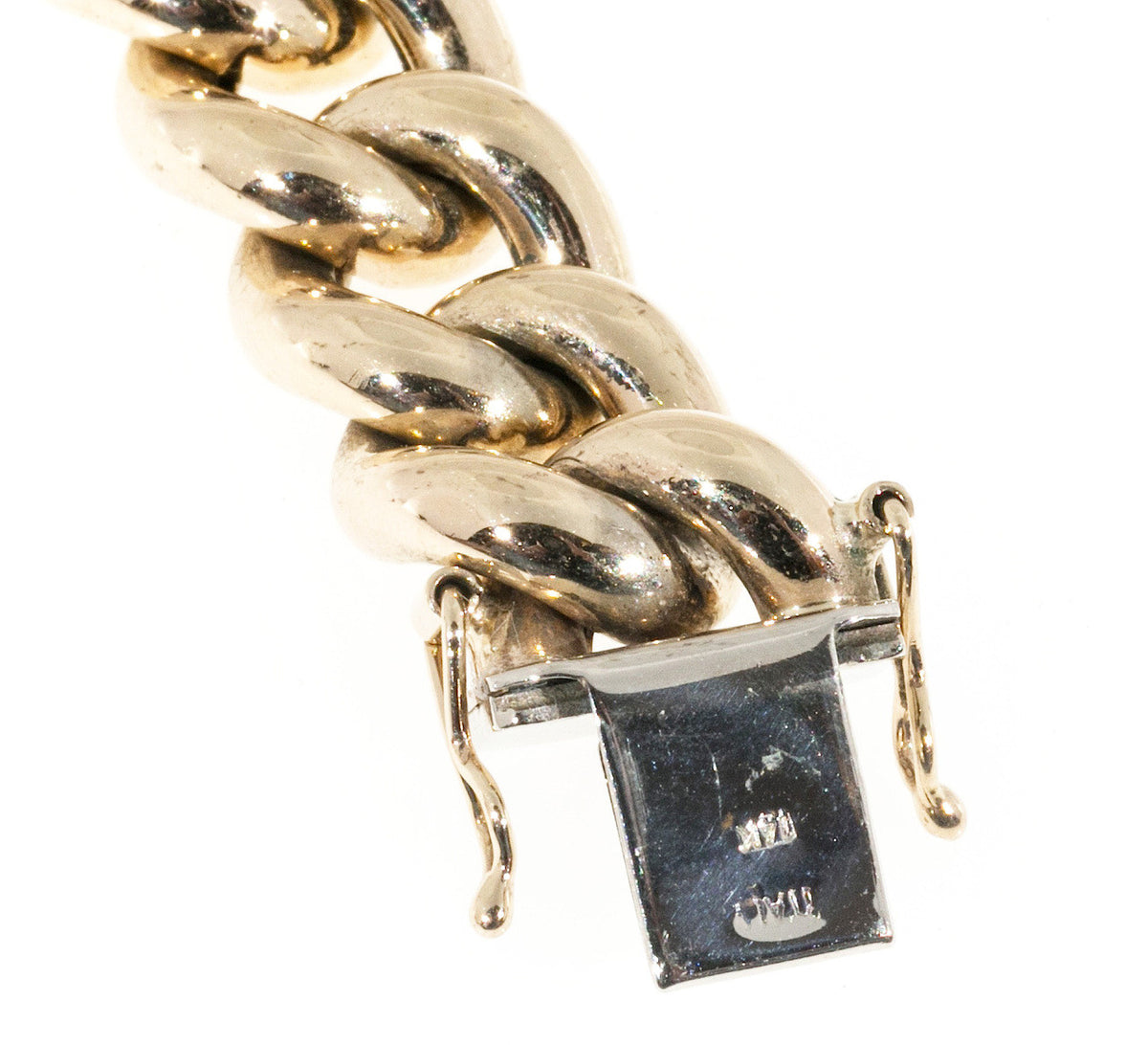 Yellow Gold Puffed Oval Link Bracelet – image 13