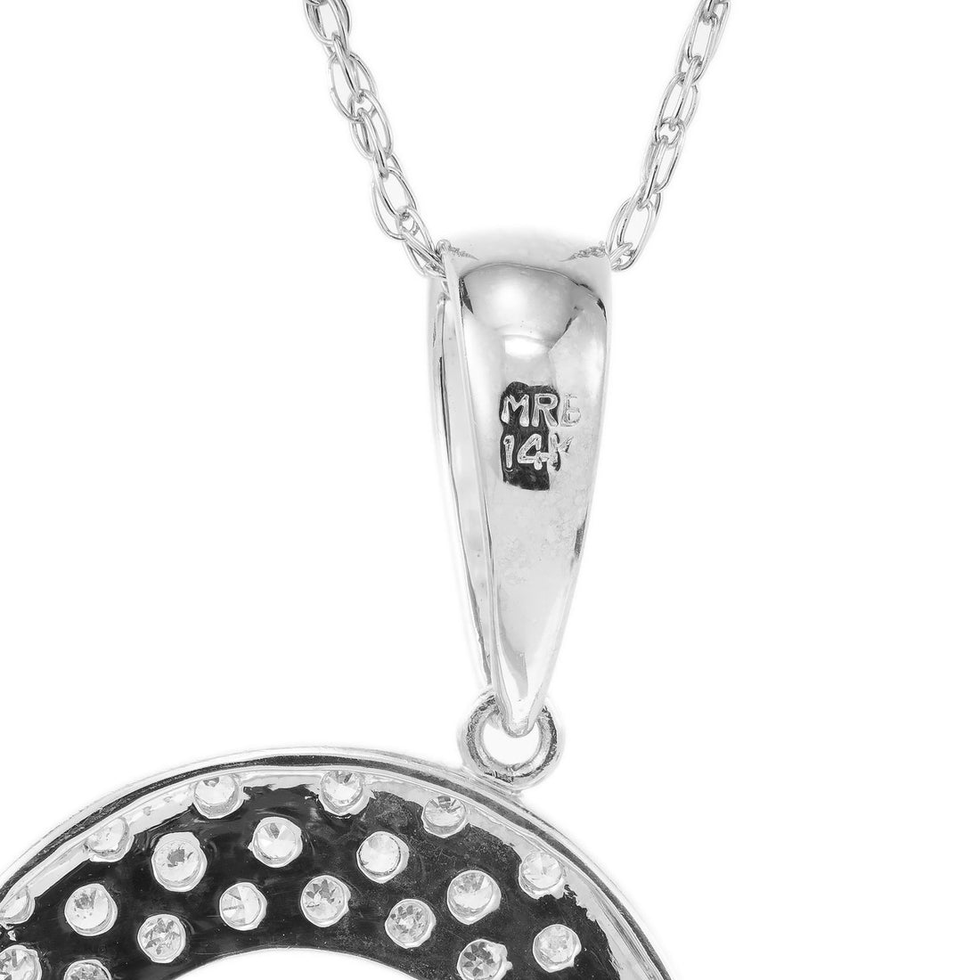 MRB .65 Carat Diamond White Gold Open Heart Pendant Necklace – image 4