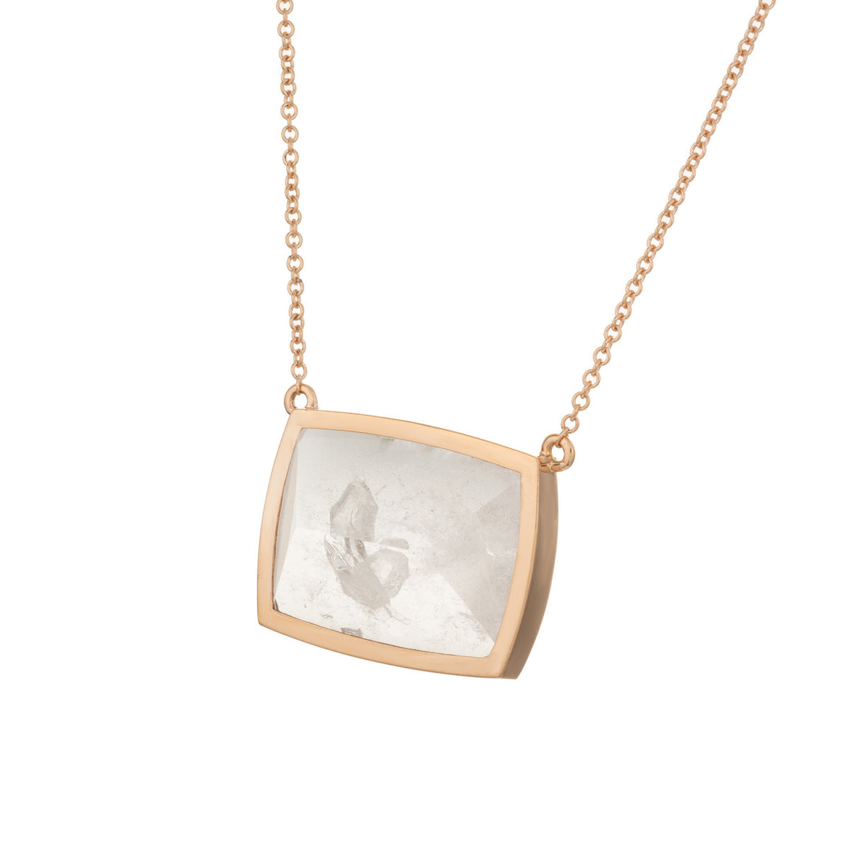 Peter Suchy 38.44 Quartz Crystal Rose Gold Pendant Necklace – image 6
