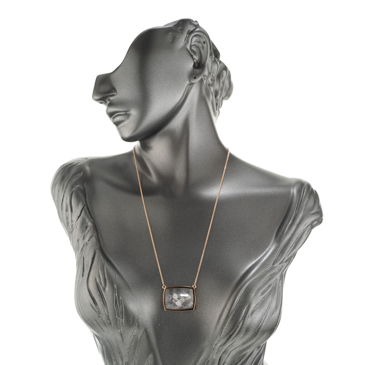 Peter Suchy 38.44 Quartz Crystal Rose Gold Pendant Necklace – image 3