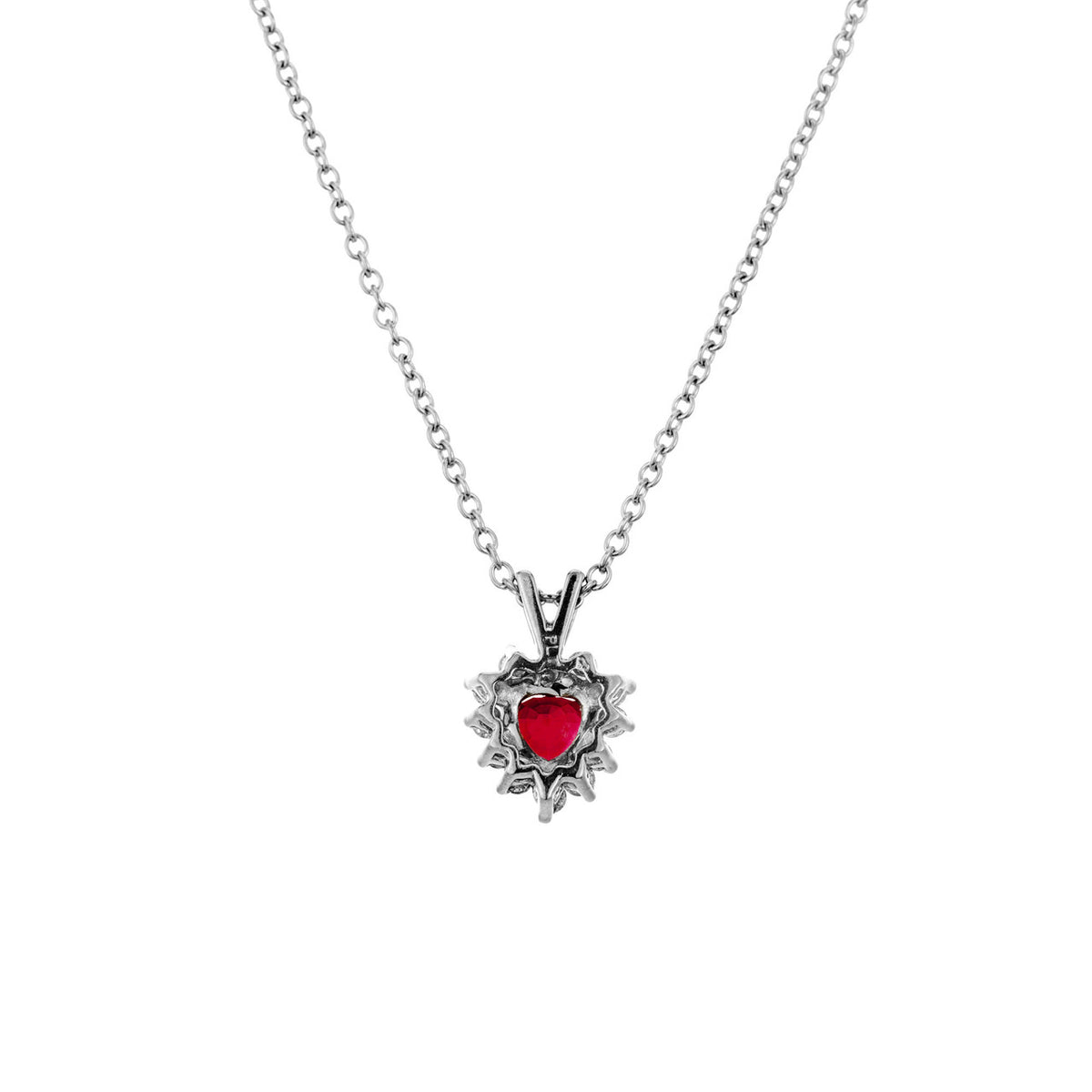 GIA .90 Carat Heart Shape Platinum Diamond Pendant Necklace – image 4