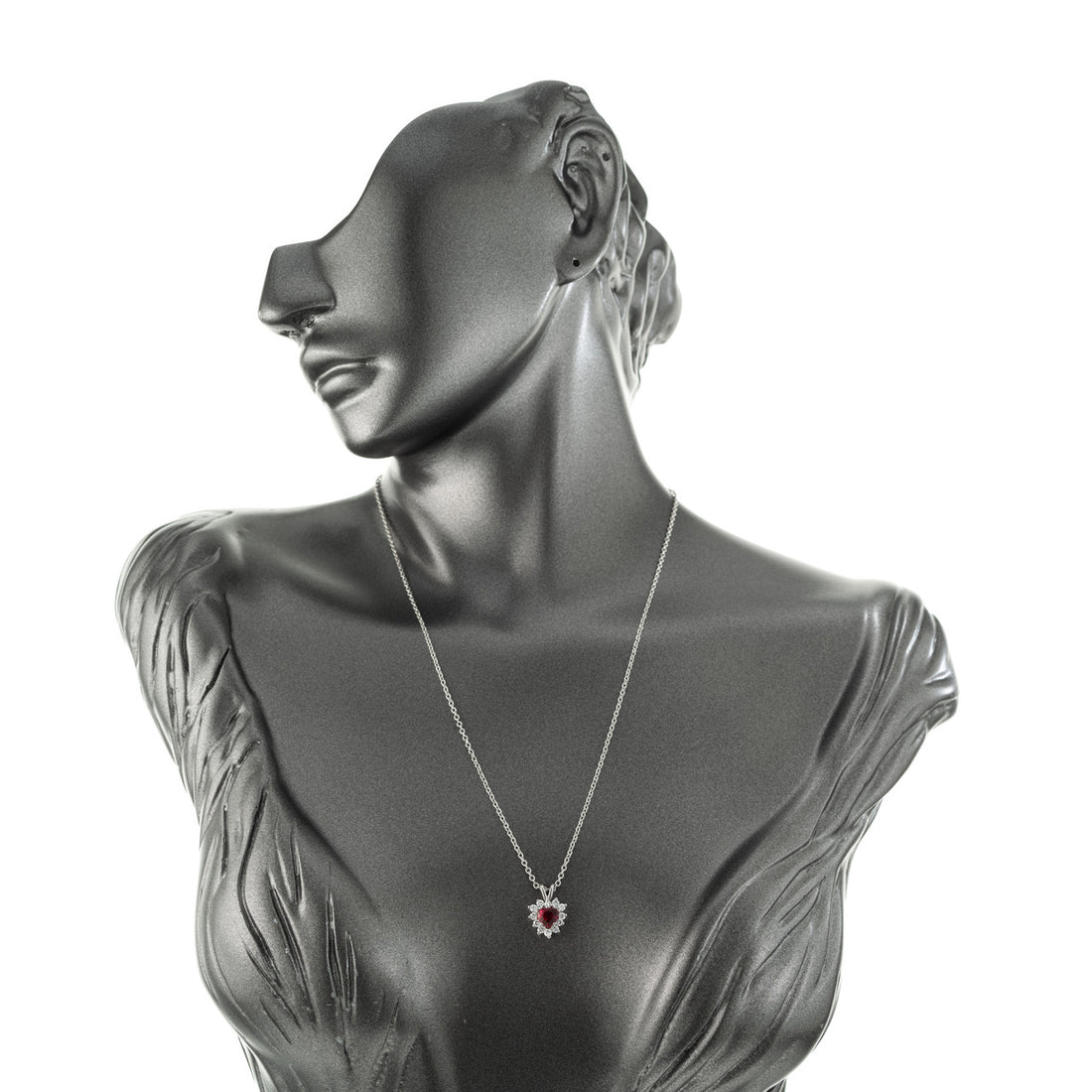 GIA .90 Carat Heart Shape Platinum Diamond Pendant Necklace – image 8