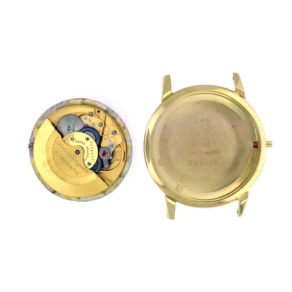 1960 Girard Perregaux Automatic 14k Strap Wrist Watch Custom Colored Red Dial – image 7