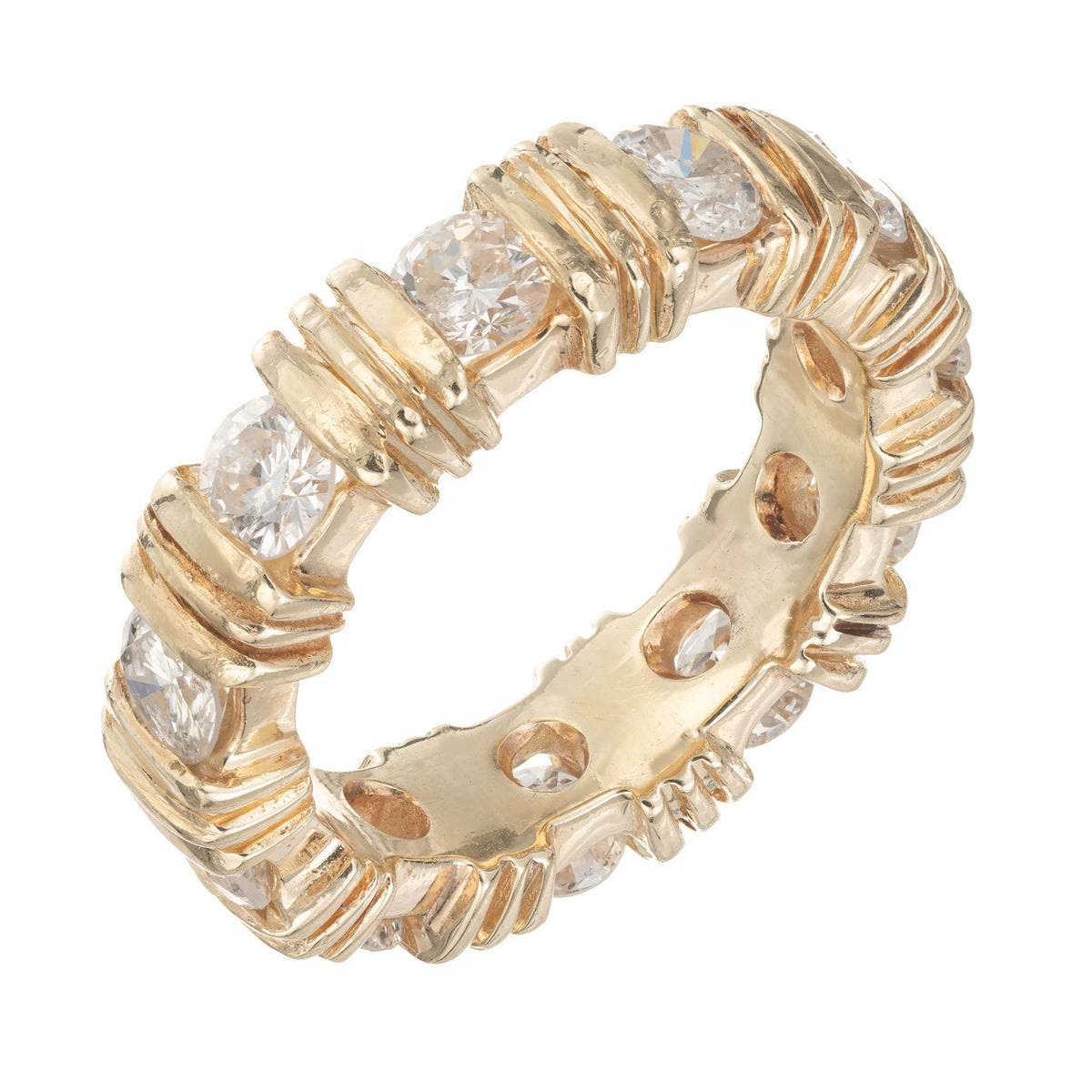 Diamond Eternity Band Ring Size 4.5 14k Yellow Gold