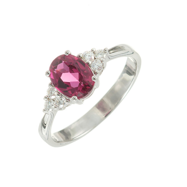 Peter Suchy 1.05 Carat Rubelite Tourmaline White Gold Ring