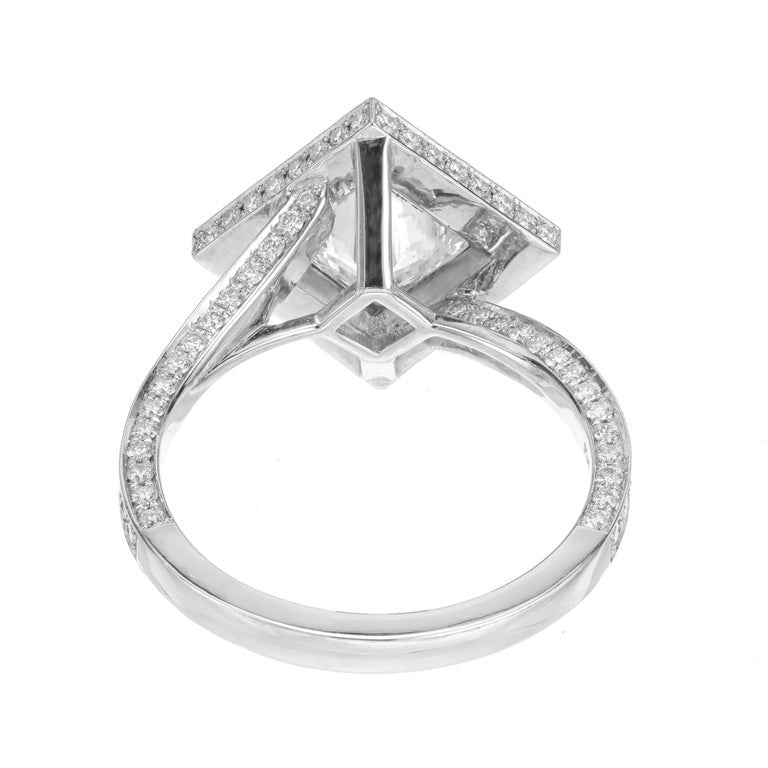 Peter Suchy GIA Certified Princess Cut Diamond Halo Engagement Ring – image 7