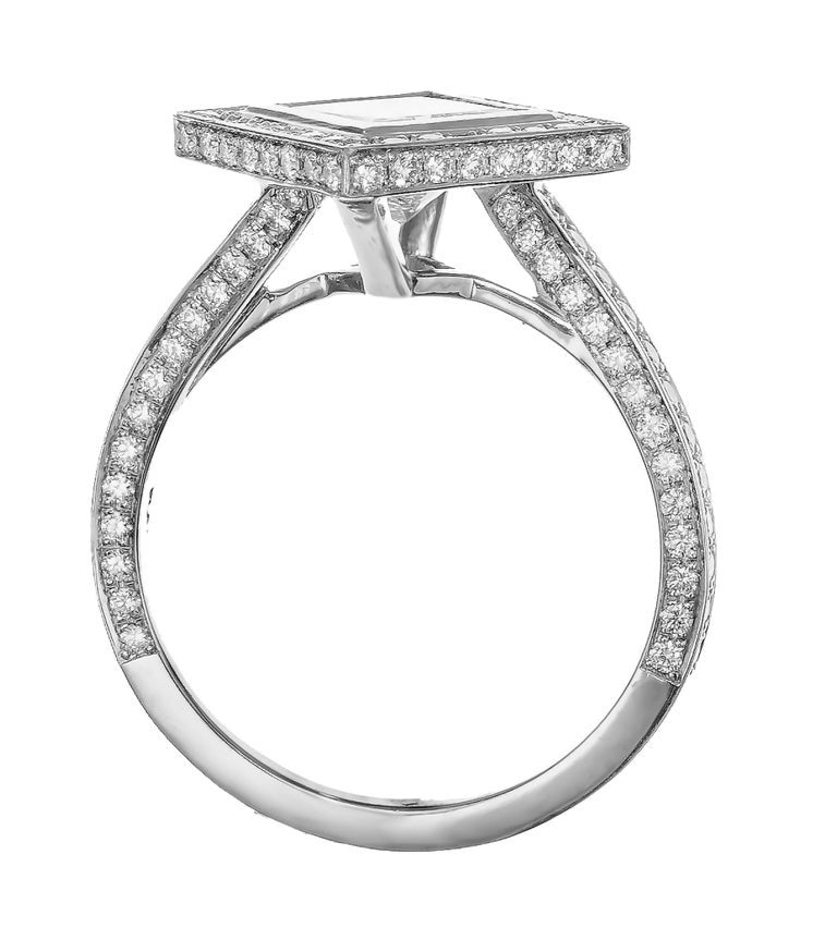 Peter Suchy GIA Certified Princess Cut Diamond Halo Engagement Ring – image 6
