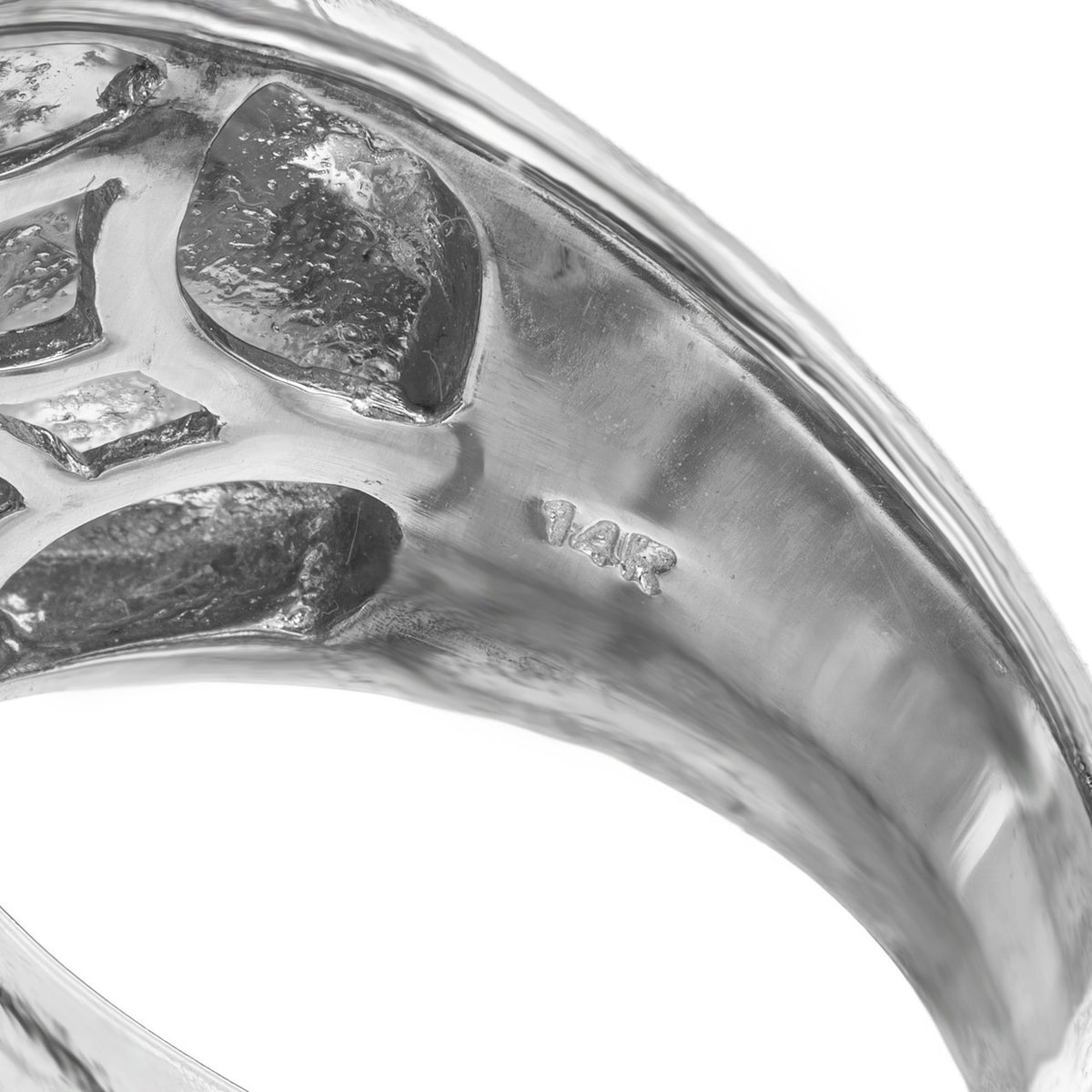 4.80 Carat Oval Sapphire Round Diamond 14k White Gold Cocktail Ring – image 6
