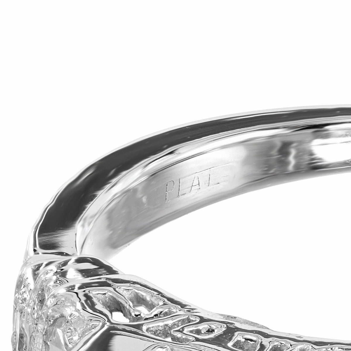 EGL .88 Carat Diamond Old European Cut Art Deco Platinum Engagement Ring – image 5