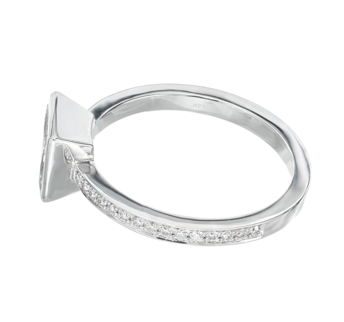 Peter Suchy EGL Certified 1.00 Carat Diamond White Gold Engagement Ring – image 5