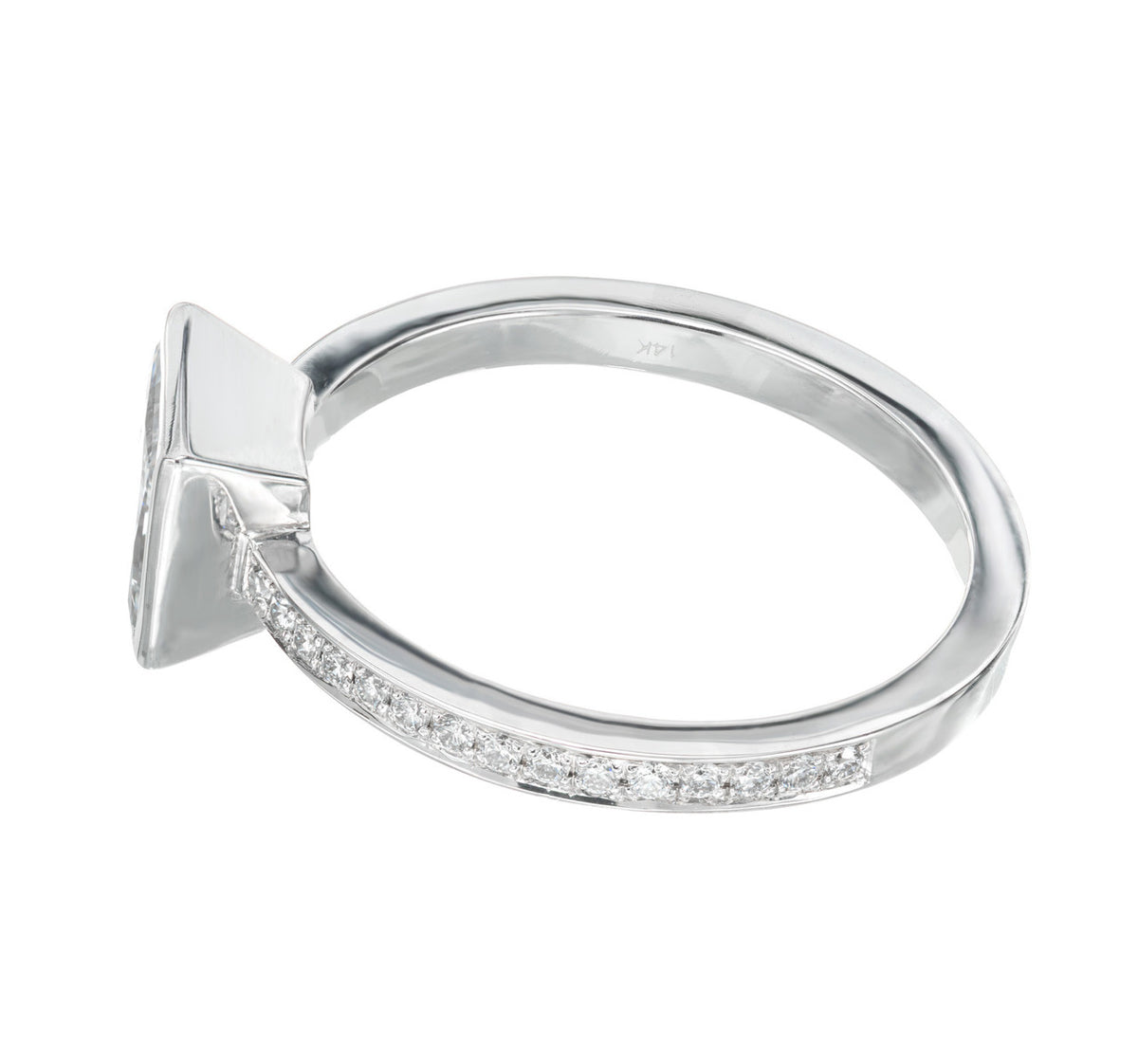 Peter Suchy EGL Certified 1.00 Carat Diamond White Gold Engagement Ring – image 5